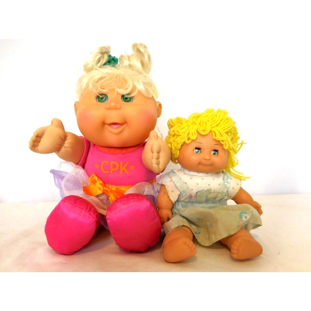 Cabbage Patch Kid Dolls one Large in Pink CPK  + 1 small Cabbage patch doll